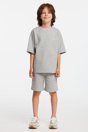 GRIMELANGE Bogota Boy's Embroidery Crew Neck Grimelange Tracksuit Set