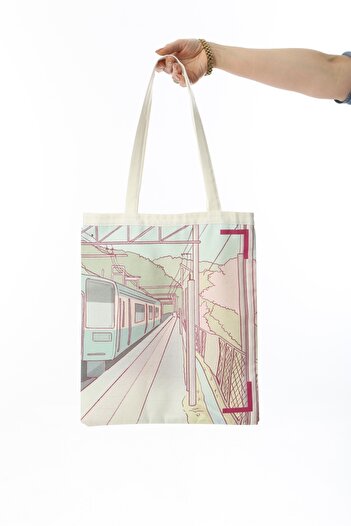 Baghashtag Railway Station Printed Cloth Bag