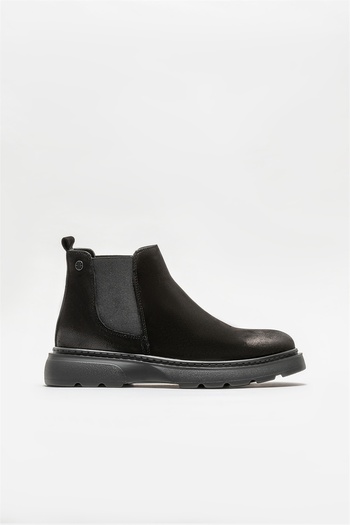 Elle Shoes Siyah Deri Erkek Günlük Bot
