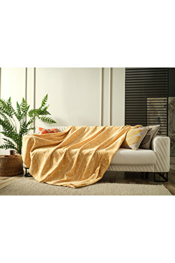 Doqu Home Lena Tek Kişilik Battaniye 150x200cm - Sarı