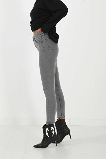 Ramrod Malhun Women's Super Skinny Jeans Thin Showing Skinny Fit Narrow Leg Gathering Jeans