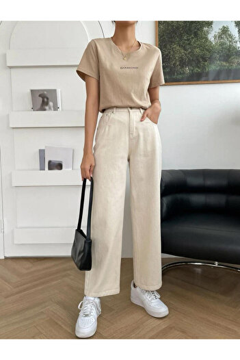 FAVORİST Βαμβακερό T-SHIRT DIAMOND Oversize Crew Neck