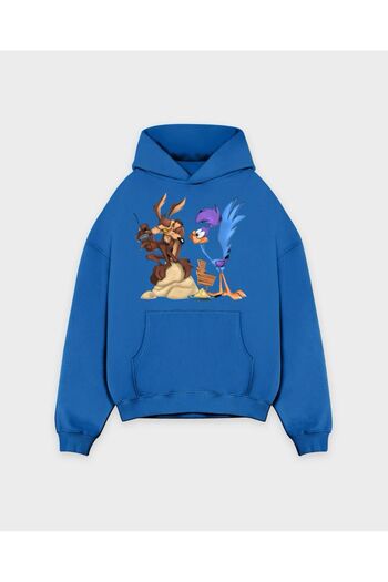 MAD COLLECTİON Φούτερ με στάμπα Looney Tunes με μακρυμάνικη κουκούλα καγκουρό με κανονική εφαρμογή