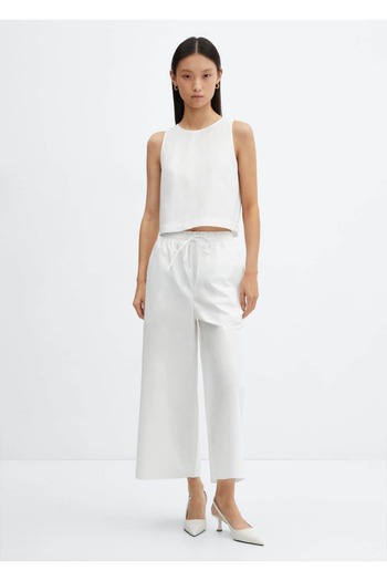 MANGO Woman Cotton cropped blouse