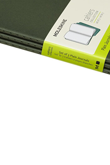 Moleskine Cahier Large 3-Piece Unlined Notepad, 13x21cm