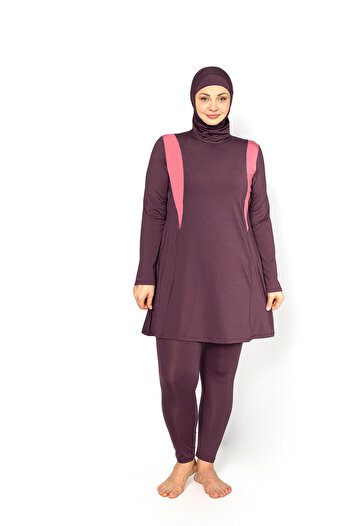 SEBOTEKS Garnished Full Covered Large Size Hijab Swimsuit 5410
