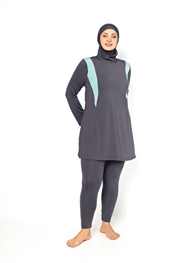 SEBOTEKS Garnished Full Covered Large Size Hijab Swimsuit 5410