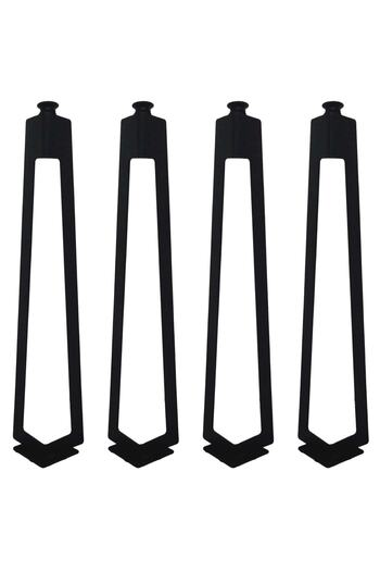 AS DESİGN Set of 4 Decorative Metal Hairpin Coffee Table Legs (52 cm Height)