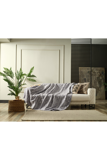 Doqu Home Lena Anthracite Double Blanket - 200X220Cm