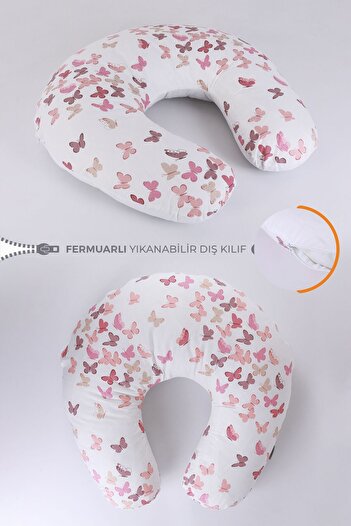 Umaybebek Breastfeeding Pillow Cushion, Cotton Fabric - Filled Pillow 60x60 Cm