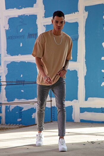 FAVORİST Αθλητική μπλούζα oversize, απλή, χωρίς εκτύπωση