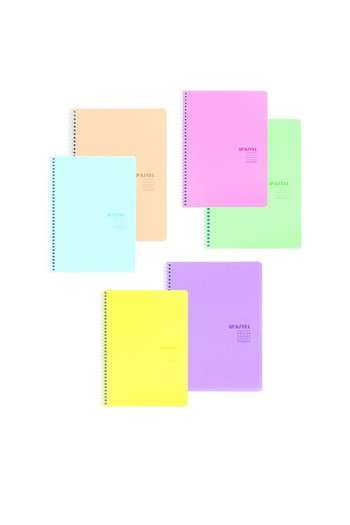 KESKİN COLOR Keskin Color A4 100 Sheets Lined Plastic Cover Pastel Notepad with Shield