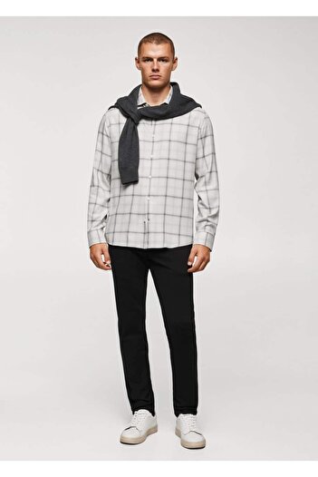 MANGO Man Regular fit checkered shirt