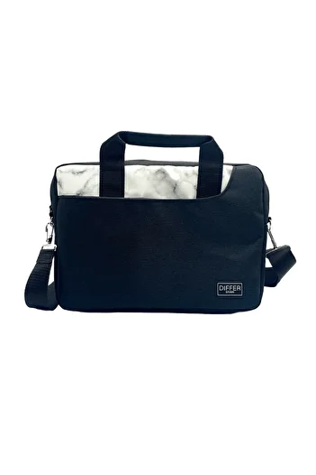Differ Studio 13-14'' ιντσών λευκό μαρμάρινο μοτίβο μαύρο Unisex Laptop/macbook/notebook/υπολογιστής/χαρτοφύλακας