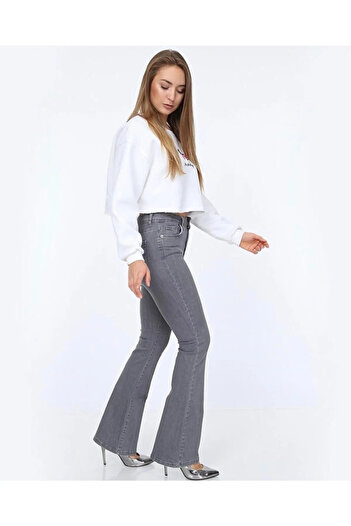 Ramrod Kösem Women's Lycra Spanish Leg Jeans, Stretch Fabric Jeans