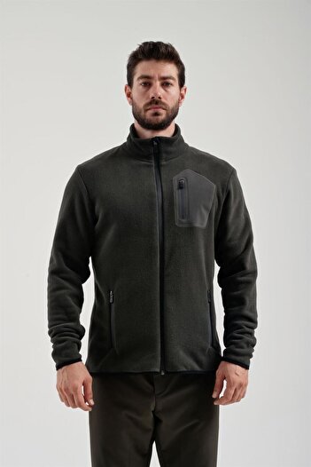 Exuma Men's Khaki Full Zipper Fleece 2312003