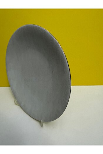 Kütahya Porselen 3 Different Model 27 cm Serving Plates with Copper Gilded Edges