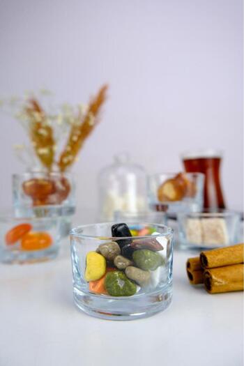 Digithome Nur 6-Piece Glass Bowl - Mini Sauce Bowl, Sugar Bowl and Jam Bowl Presentation Set 5 cm C1-1-276