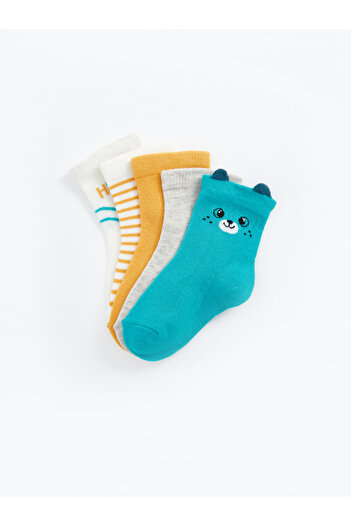 LC Waikiki Printed Baby Boy Socks Set of 5
