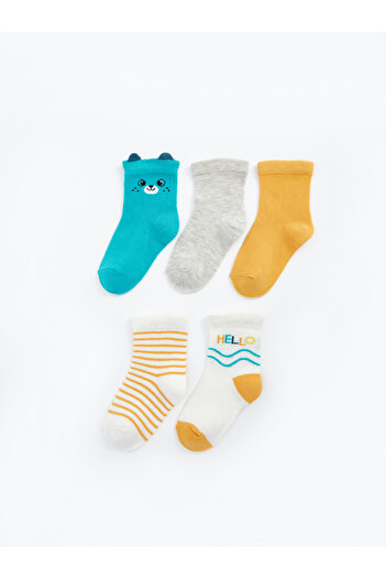LC Waikiki Printed Baby Boy Socks Set of 5