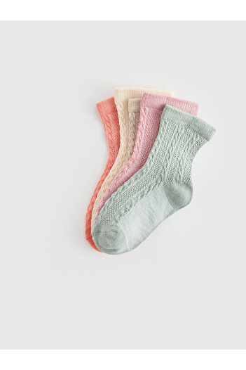 LC Waikiki LCW baby Self Patterned Baby Girl Socks Pack of 5