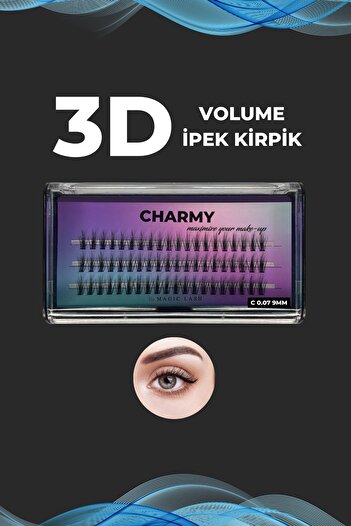 Magic Lash 9mm Uzunluk 3d Ekspres Volume Ipek Kirpik Charmy