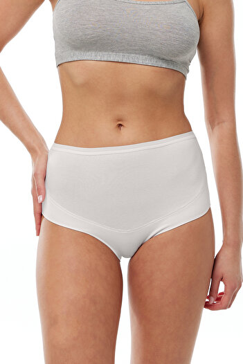 Malabadi Women's Ecru Modal Recovery Maternity Panties 198