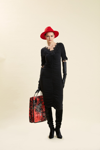 VERDA Lace Detailed Short Sleeve Dress