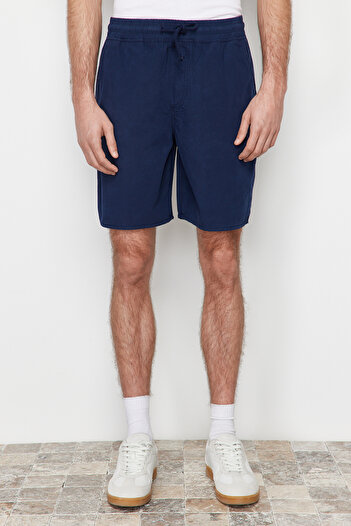 Trendyol Collection Темно-синій Regular Fit М'яка сумка Tuseli в мішку Бермуди TMNSS24SR00006