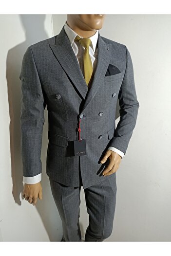 ATLIHAN slimfit kruvaze takım elbise