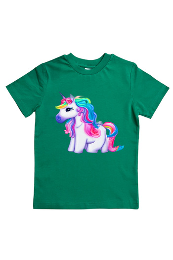 UNICORN printed cotton combed cotton fabric summer children's T-shirt