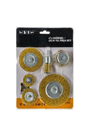 Titi 6057 Pin Circular Steel Wire Brush Set 6 Pieces