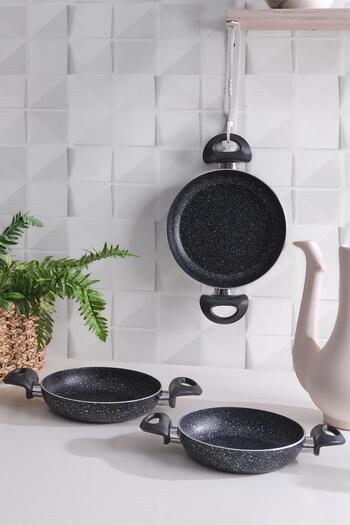 Znp Home Comfort | Pan Set Granite 3-Piece Pan 18-20-22 Cm