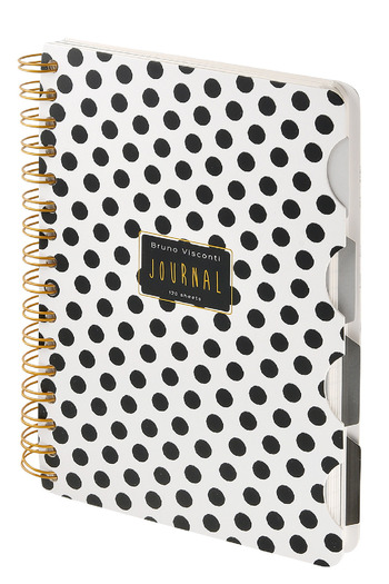 Bruno Visconti Spiral Notebook A5 with 4 Bookmarks, 30 MakeStriped, 30 MakeStriped, 30 MakeDotted, 30 MakeStraight