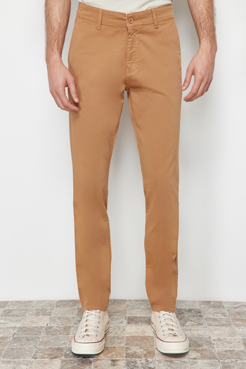 Trendyol Collection Camel Slim Fit Chino Pants TMNAW24PL00000