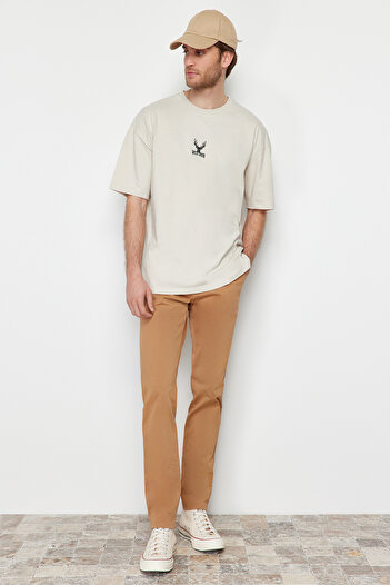 Trendyol Collection Camel Slim Fit Chino Pants TMNAW24PL00000