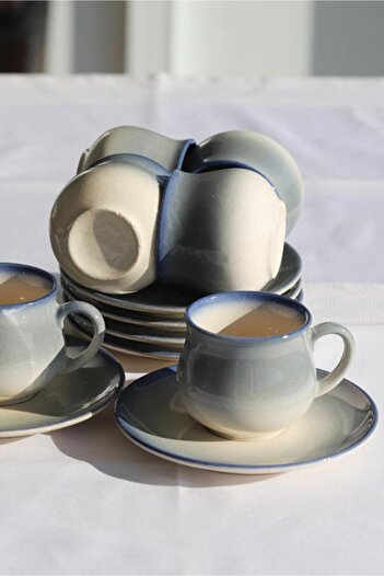 M'art Home Sipahi Gray 2-Person Coffee Cup Set 150 ml