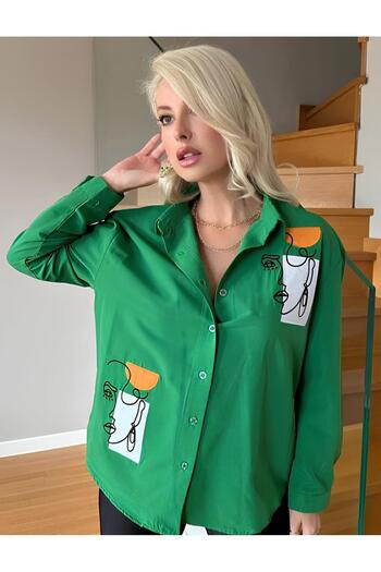 Lunaberry Oversize, Size 1 Small Please Prefer. Women's Sports Shirt Bohemian Silhouette Embroidered Long Sleeve Blouse