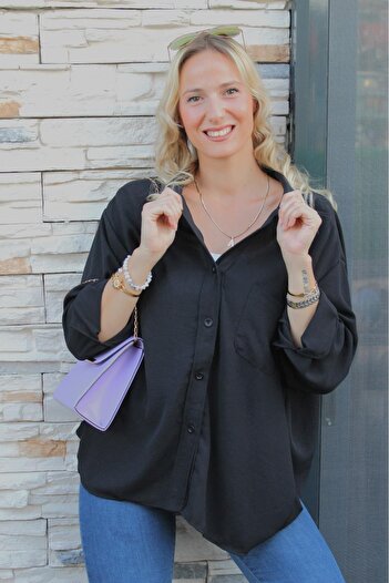Rouge Black Aerobin Oversize Pocket Shirt - 0820.195