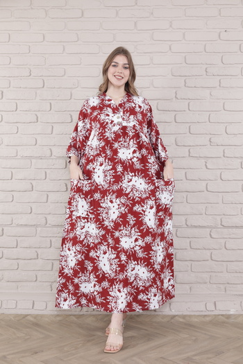 mervemoda Women's large King size woven dress