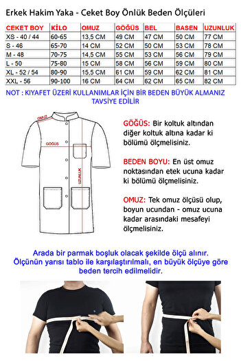 TIPTEKS Men's Judge Collar Jacket Boy Short Sleeve Doctor - Teacher Apron