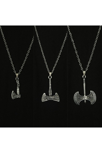 BSN Store Viking Scandinavian - Axe Figured 3-Piece Necklace Set