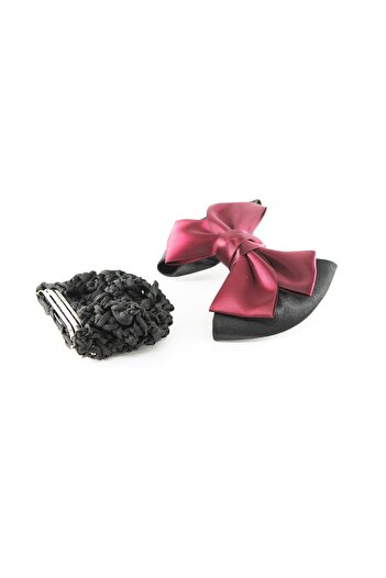 Roberta Lorenz Women's Ribbon Bow Clothespin Buckle