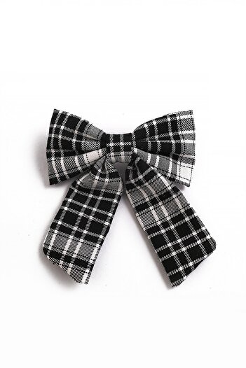 New Obsessions Plaid Patterned Bow Buckle