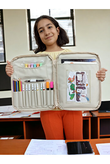 Next Craft Çocuk Kalemlik Valiz Etkinlik Taşıma Aktivite ve Resim Boyama Çantası Çok Amaçlı El Çantası