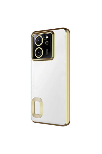 Rivor Xiaomi Mi 13T/13T Pro Uyumlu Kılıf Kamera Korumalı Kenarlar Şeffaf Renkli Logo Gösteren Parlak Kapak