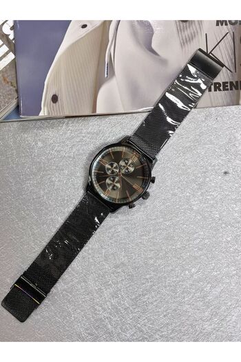 Bimodabu Roman Numeral Steel Mesh Cord Men's Wristwatch
