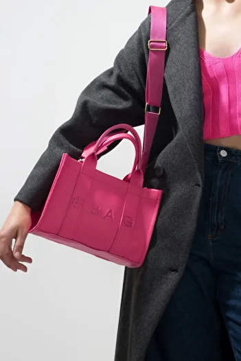 Baghashtag Pink Leather Mini Tote Bag