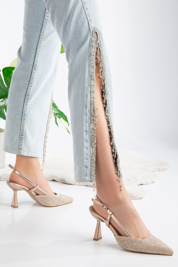 SİLAR SLR-849 Rose Gold - Belinda Heeled Shoes