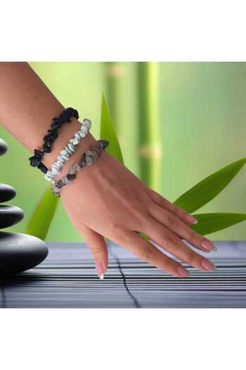 Mask Natural Stone Bracelet Set of 3